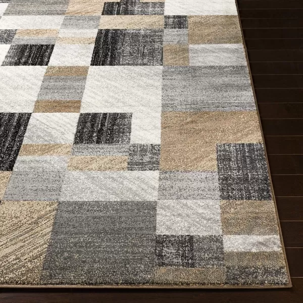 Remington Caramel Modern Area Rug 10 x 132 x 33 Brown