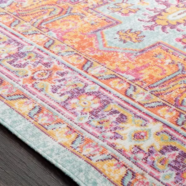 Rolland Purple and Orange Updated Traditional Area Rug 710 x 1062 x 211 Saffron