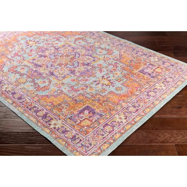 Rolland Purple and Orange Updated Traditional Area Rug 710 x 1062 x 211 Saffron