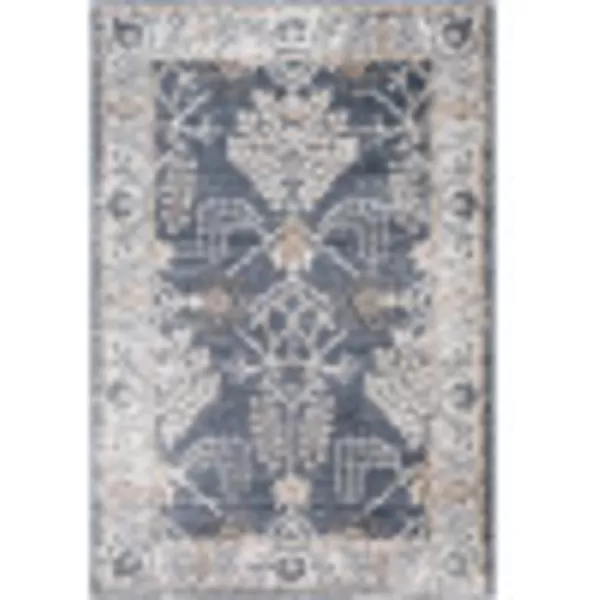 Saladin Traditional Classic Area Rug52 x 7 Dark Gray