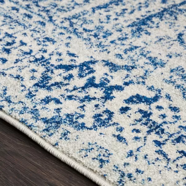 Valeria Dark Blue Light Gray and Beige Updated Traditional Area Rug 27 x 73Valeria Dark Blue Light Gray and Beige Updated Traditional Area Rug 27 x 73