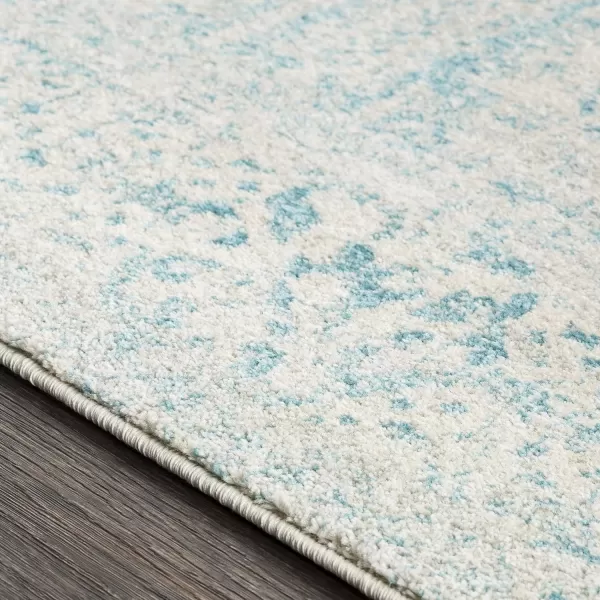 Valeria Dark Blue Light Gray and Beige Updated Traditional Area Rug 710 x 1032 x 3 Light Teal