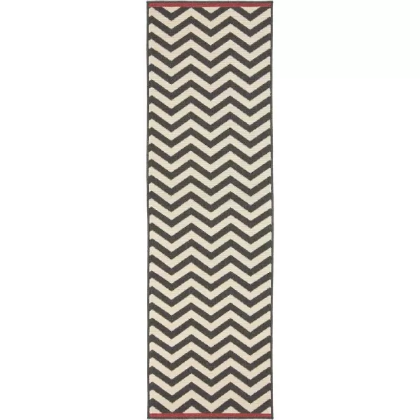 Alamaraz Black and Beige Indoor  Outdoor Area Rug 73 Square25 x 1110 Black