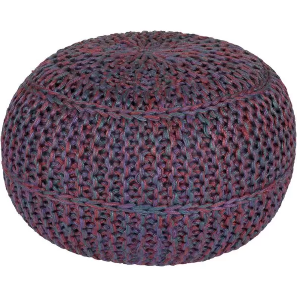 Artistic Weavers 100Percent Jute Pouf 20Inch by 20Inch by 14Inch BurgundyEggplantSky BlueBurgundyEggplantSky Blue