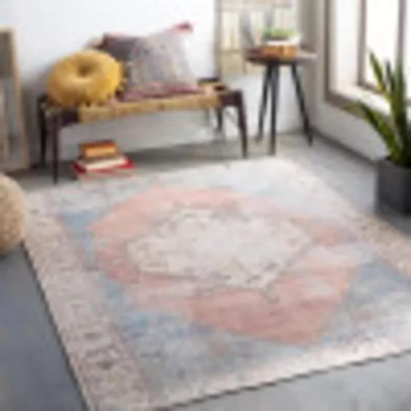 Artistic Weavers Alicia Vintage Medallion Area Rug 27 x 20 OrangeDenim27 x 710