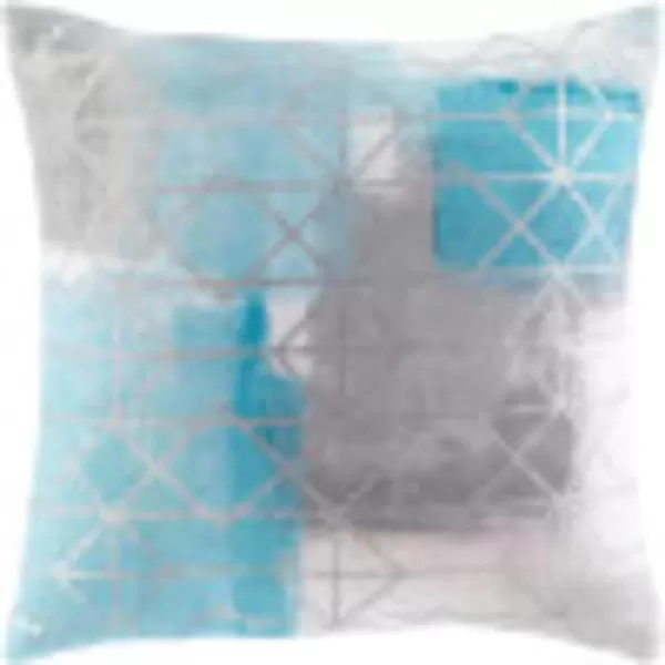 Artistic Weavers Alloy 18 x 18 Pillow Kit White Aqua Medium Gray Light Gray MetallicSilverArtistic Weavers Alloy 18 x 18 Pillow Kit White Aqua Medium Gray Light Gray MetallicSilver