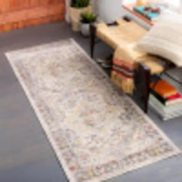 Artistic Weavers Anja Oriental Medallion Area Rug67 SquareGreyTaupe 27 x 73