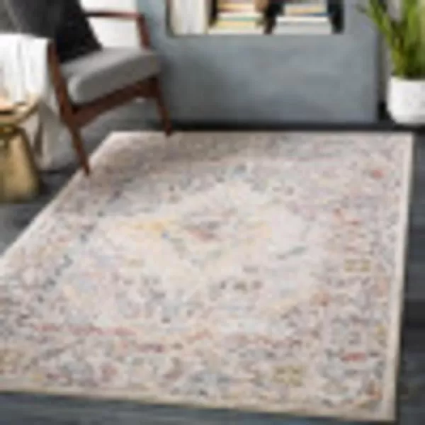 Artistic Weavers Anja Oriental Medallion Area Rug67 SquareGreyTaupe 52 x 7