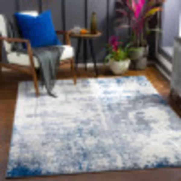 Artistic Weavers Arti Modern Abstract Area Rug67 SquareDark BlueAquaCharcoalDark Blue 4 ft 3 in x 5 ft 11 in