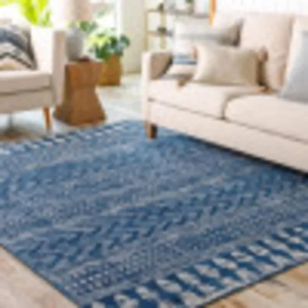 Artistic Weavers Aveline Moroccan Bohemian Area Rug1110 x 15Light Gray53 x 71 NavyWhite