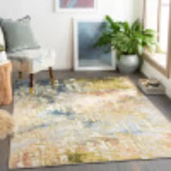 Artistic Weavers Azuros DenimGrass Green Area Rug 710 x 10353 x 73 Denim  Grass Green