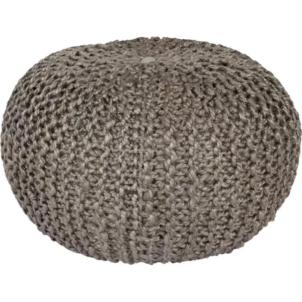 Artistic Weavers Berma Knitted Jute Round Pouf 14H x 20W x 20D GrayArtistic Weavers Berma Knitted Jute Round Pouf 14H x 20W x 20D Gray