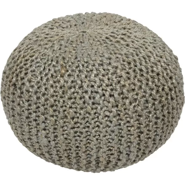 Artistic Weavers Berma Knitted Jute Round Pouf 14H x 20W x 20D SlateSlate