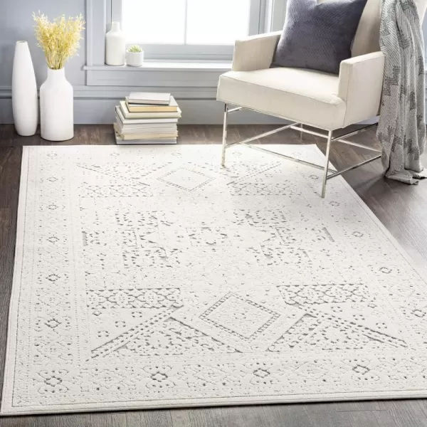 Artistic Weavers Blanca Outdoor Bohemian Area Rug 53 x 73 Medium Gray53 x 73