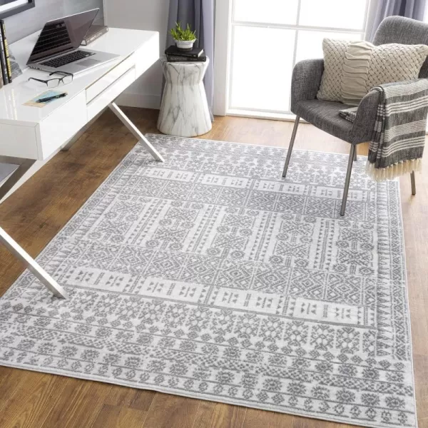 Artistic Weavers Bohemian Moroccan Goldie Area Rug53 x 7GreyGrey 5 ft 3 in x 7 ft