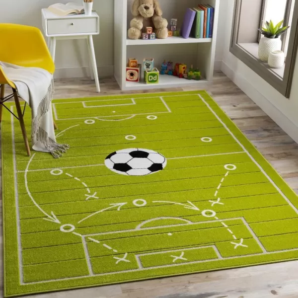 Artistic Weavers Brandi Kids Soccer Area Rug 710 x 10 Lime710 x 10