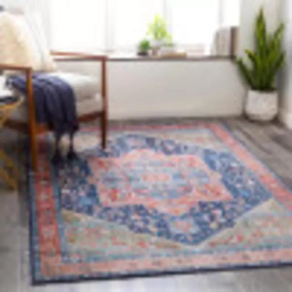 Artistic Weavers Bree Vintage Medallion Area Rug 5 x 76 Beige36 x 56 Navy