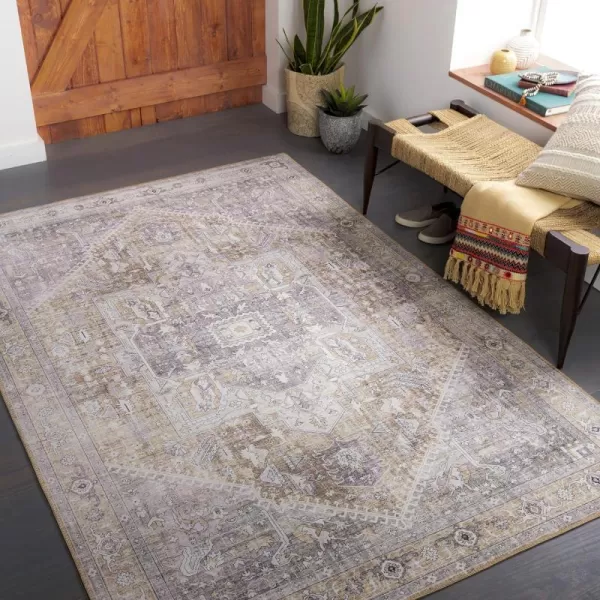 Artistic Weavers Bree Vintage Medallion Area Rug 5 x 76 Beige9 x 12 GoldCharcoal