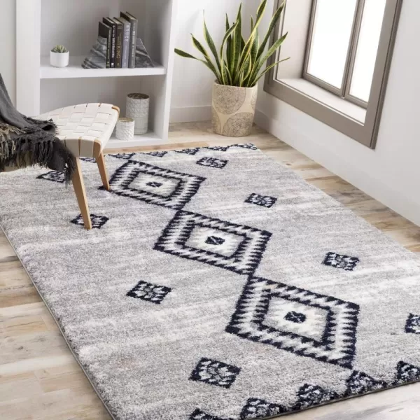 Artistic Weavers Bresha Shag Diamond Area Rug 53 x 73 Light GrayArtistic Weavers Bresha Shag Diamond Area Rug 53 x 73 Light Gray