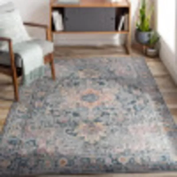 Artistic Weavers Briggs Vintage Medallion Area Rug 53 x 73 Blue53 x 73