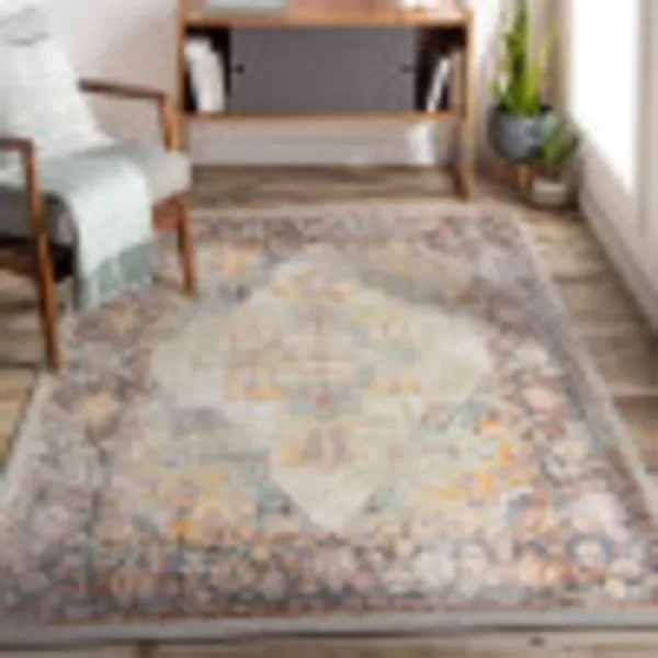 Artistic Weavers Briggs Vintage Medallion Area Rug 53 x 73 Cream53 x 73