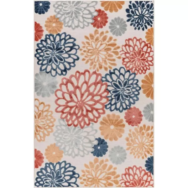 Artistic Weavers Cabo Floral Outdoor Area Rug 52 x 7 Orange65 x 9 Orange