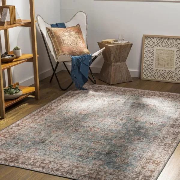 Artistic Weavers Cadarn Printed Oriental Area Rug 53 x 73 Light BlueBrown27 x 10 Light BlueBrown