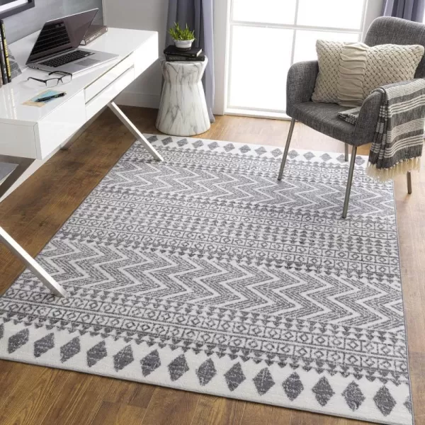 Artistic Weavers Calliope Bohemian Moroccan Area Rug53 x 7GreyGrey 5 ft 3 in x 7 ft