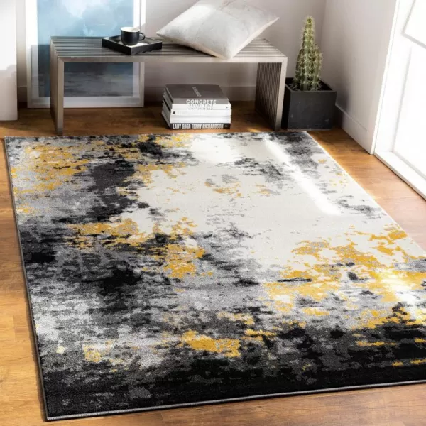 Artistic Weavers Cantrell Modern Area Rug53 x 77Black5 ft 3 in x 7 ft 7 in Black