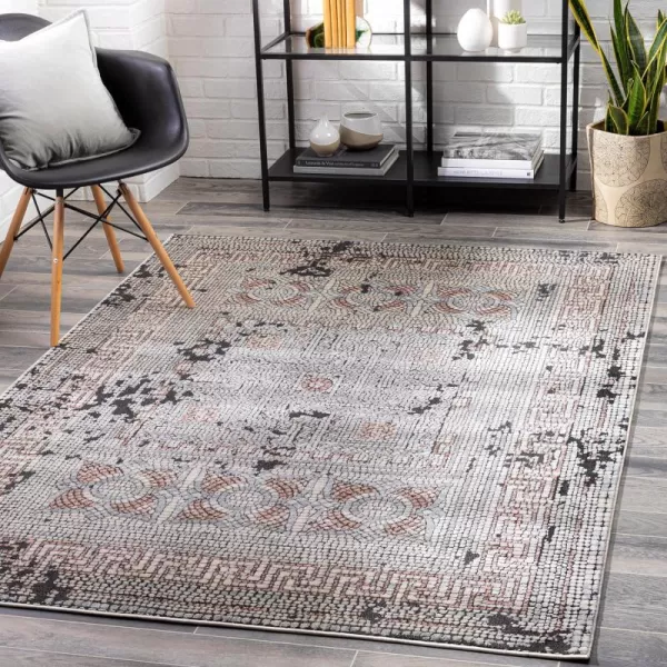 Artistic Weavers Carys BlueGray Updated Traditional 67 x 96 Area Rug Mustard111 x 211 Mauve