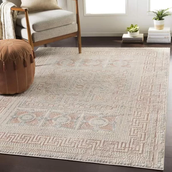 Artistic Weavers Carys BlueGray Updated Traditional 67 x 96 Area Rug Mustard111 x 211 Rose