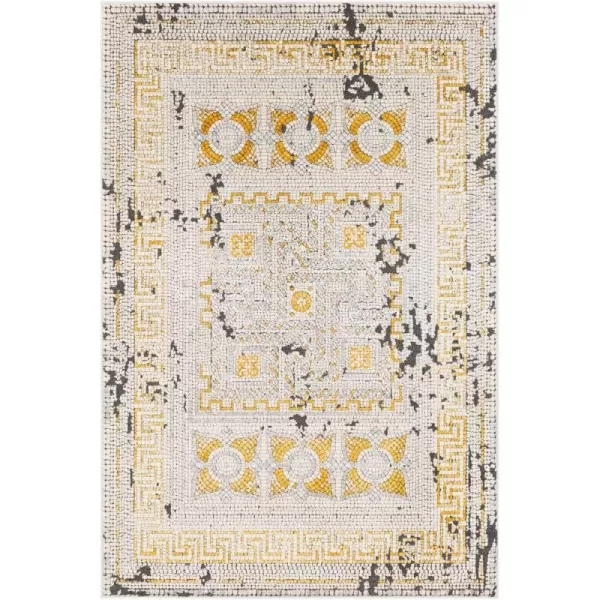 Artistic Weavers Carys BlueGray Updated Traditional 67 x 96 Area Rug Mustard65 x 96 Mustard