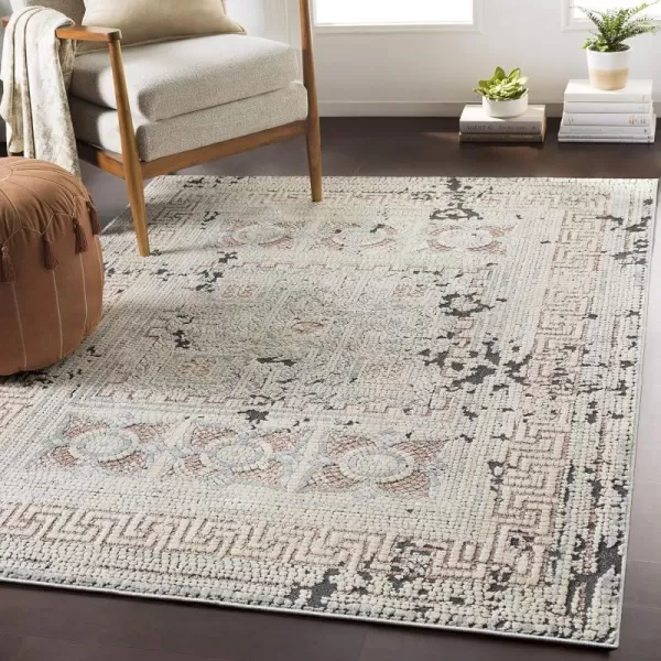 Artistic Weavers Carys BlueGray Updated Traditional 67 x 96 Area Rug Mustard77 x 102 Mauve