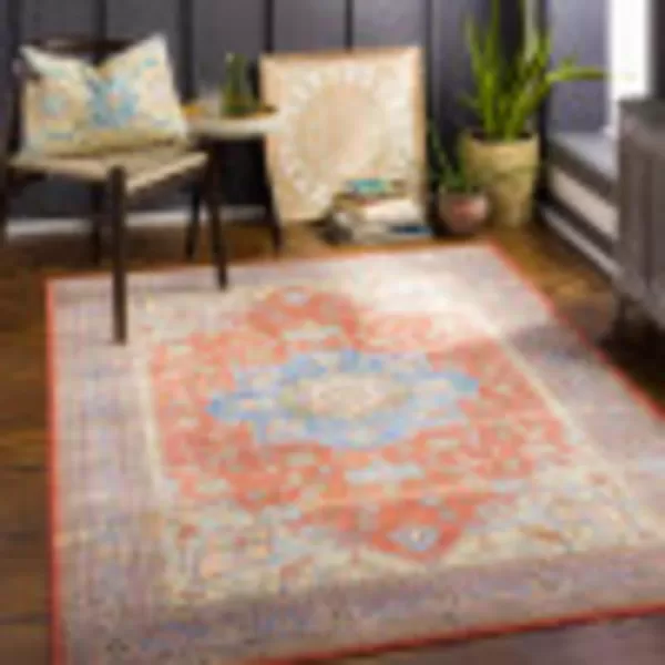 Artistic Weavers Chrysta Vintage Medallion Washable Runner Area Rug 27 x 73 Burnt Orange27 x 73