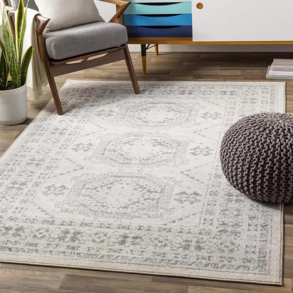 Artistic Weavers Clarie Area Rug 53 Round GrayGrey 6 ft 7 in x 9 ft