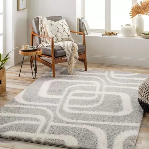 Artistic Weavers Cloudy Shag Modern Area Rug 53 x 7 Medium GrayWhiteMedium GrayWhite 53 x 7