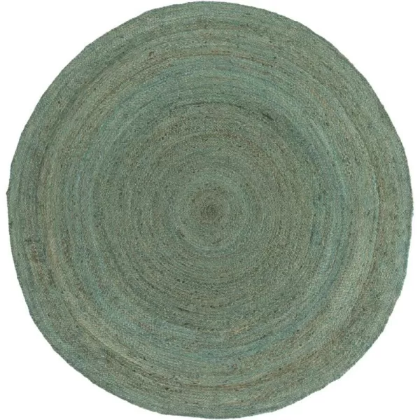 Artistic Weavers Clover Jute Area Rug 3 Round Teal BlueArtistic Weavers Clover Jute Area Rug 3 Round Teal Blue