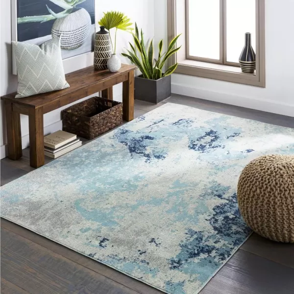 Artistic Weavers Danu Outdoor Modern Abstract Area Rug 53 x 73 NavyPale Blue810 x 12 NavyPale Blue