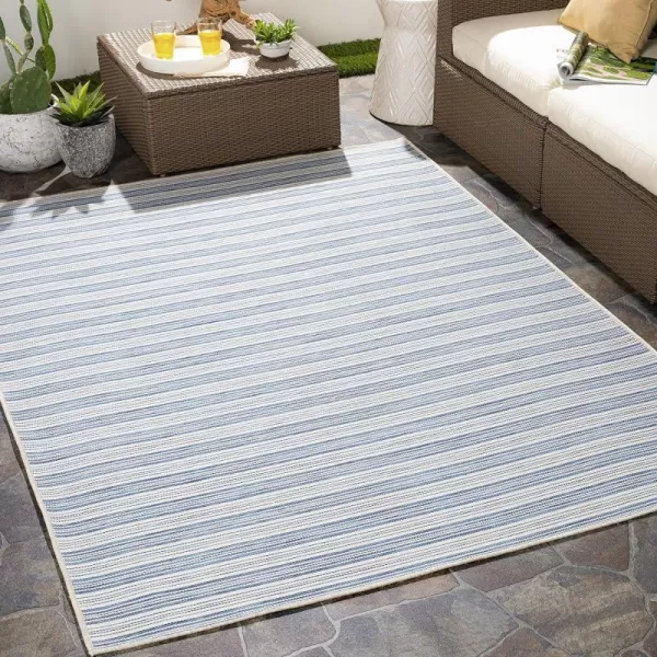 Artistic Weavers Decker Striped Outdoor Area Rug 53 x 73 DenimArtistic Weavers Decker Striped Outdoor Area Rug 53 x 73 Denim