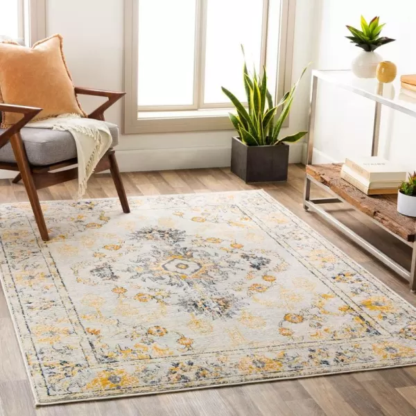 Artistic Weavers Delney Oriental Area Rug53 x 71Yellow5 ft 3 in x 7 ft 1 in Yellow