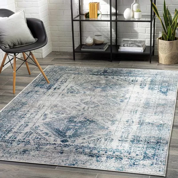 Artistic Weavers Desta Vintage Oriental Area Rug67 SquareBlueWhite12 x 15 BlueWhite