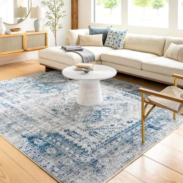 Artistic Weavers Desta Vintage Oriental Area Rug67 SquareBlueWhite810 x 12 BlueWhite