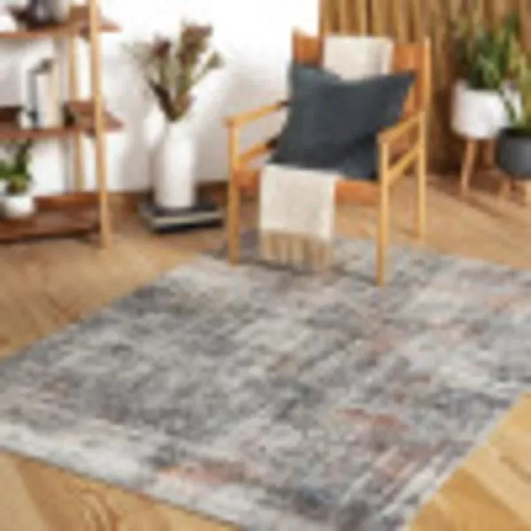 Artistic Weavers Doina Contemporary Striped Area Rug 710 x 10 OrangeGray53 x 7 OrangeGray