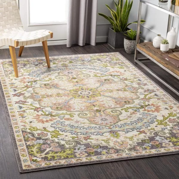 Artistic Weavers Donte Floral Medallion Area Rug 53 Square Terracotta710 x 103 Terracotta