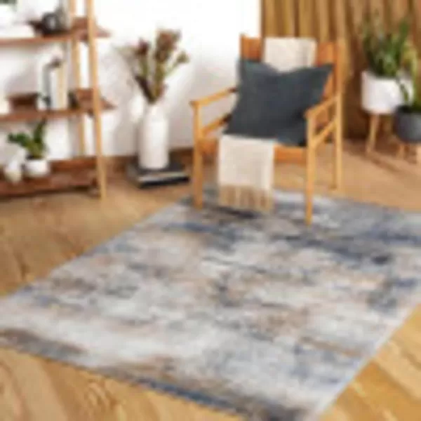 Artistic Weavers Edu Modern Abstract Area Rug 53 x 7 TanDenimArtistic Weavers Edu Modern Abstract Area Rug 53 x 7 TanDenim