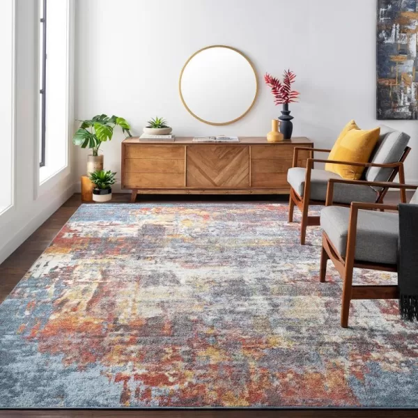 Artistic Weavers Eira Modern Abstract Area Rug 710 x 103 BlueOrangeArtistic Weavers Eira Modern Abstract Area Rug 710 x 103 BlueOrange