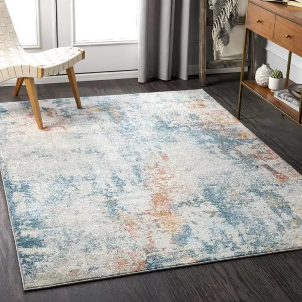 Artistic Weavers Elsie Modern Abstract Area Rug 53 x 73 TealBurnt Orange53 x 73