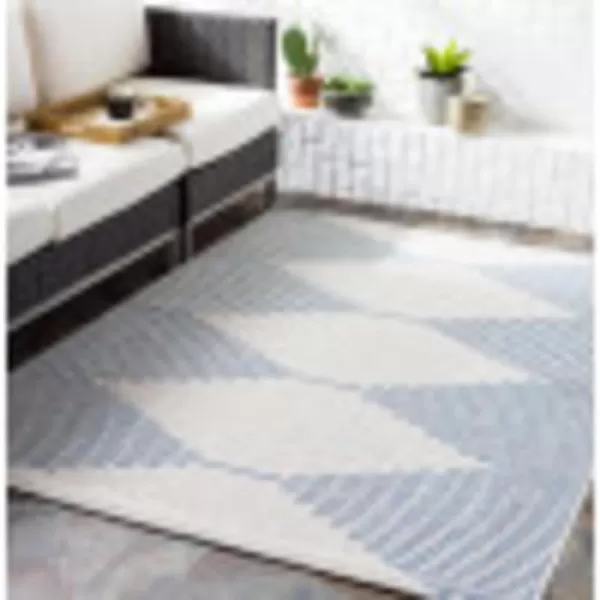 Artistic Weavers Esperanza Geometric Outdoor Area Rug 53 x 77 Bright Blue2 x 211 WhiteBright Blue