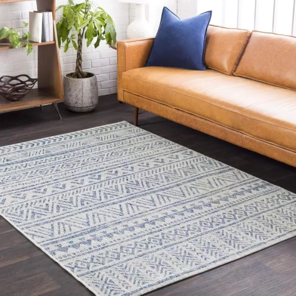 Artistic Weavers Esperanza Outdoor Area Rug67 SquareBlueWhite10 x 14 Denim