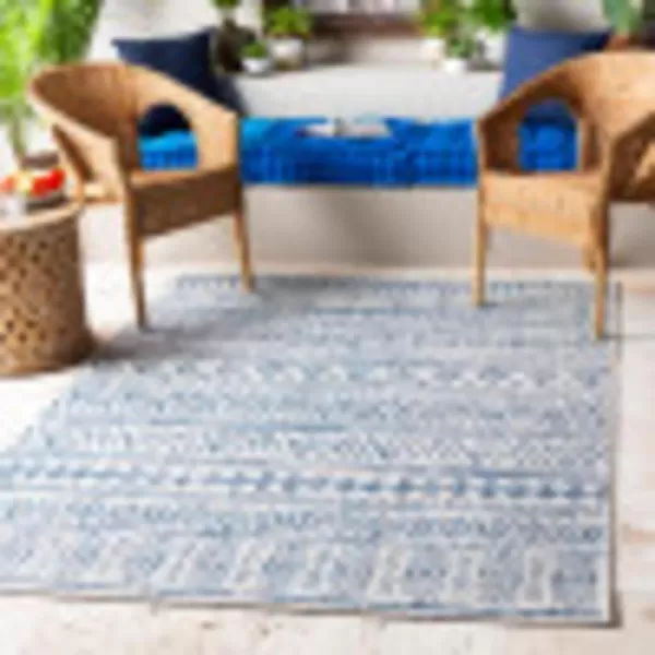 Artistic Weavers Esperanza Outdoor Area Rug67 SquareBlueWhite43 x 511 BlueWhite